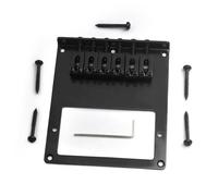 Guitar Bridge Double Coil 6 String Bridge Single Fold Fixed Bridge Large Square Hole Suitable For TL Electric Guitar(Black)