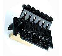 Guitar Bridge Double Locking Tremolo Bridge Brass for Six String Electric Guitar Black R3 43mm R2 42mm
