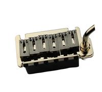 Guitar Bridge Double Swing Tremolo Electric Guitar 6 String Board Double Swing Bridge Stainless Steel Saddles Block Gold
