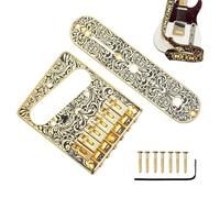 Guitar bridge, electric spare part and hardware in long tail, main feature of standard hole design, performance accessory with use for the guitar bridge