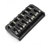 Guitar Bridge Fixed bridge for 6 string electric guitar Metal Hardtail Black