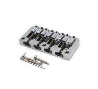 Guitar Bridge Flip up 4 string bass bridge Body through the bottom String spacing 19.5mm Available in black gold or chrome(Silver)