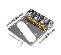 Guitar Bridge Folded Bridge 3 End Copper Weight With Compensation And Notch Bottom Stringing After The Back(Silver)