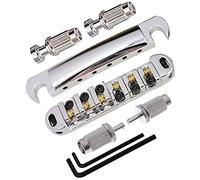 Guitar Bridge Kit Practical Roller Bridge Height Adjustable Bridge Tailpiece Bridge For Les-Paul-SG Roller Bridge Tailpiece Bridge Bridges For Electric Guitars