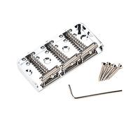 Guitar Bridge Metal 3-String Fixed Hardtail Guitar Bridge With 4 Pieces Mounting Screws Kit For Electric Guitar Box Guitar Bridge Guitar Bridge Hardtail 3 String Guitar Bridge Guitar
