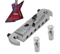 Guitar Bridge - Metal Fixed Hardtail Saddle | Top Load Guitar Tailpiece | Versatile Musical Instrument Accessories Ideal for School Stage Performances Home Practice Musicians & Music Enthusiasts