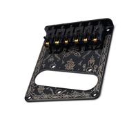 Guitar Bridge Parts A Set 6 Strings Electric Guitar Bridge Black Metal Golden Ball Saddle Guitar Parts Musical Instrument Accessories