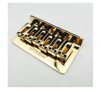 Guitar Bridge Parts Electric Guitar Fixed Bridge String Thru Bridge Steg Tailpiece String Spacing 10.5mm Silver Black Golden(Golden)