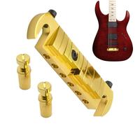 Guitar Bridge Piece, Vintage Instrument Part, General Music Accessory, Sturdy Metal Construction, Easy Installation Fit, Ideal for School Stage and Home Performances, 3.98x0.93x0.51 Inches