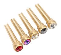 Guitar Bridge Pin Set, Endpin Colorful 5Pcs String Peg for Instrument