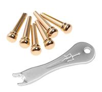 Guitar Bridge Pins 6Pcs Brass Endpin For Acoustic Guitar With Guitar Bridge Pin Guitar Parts