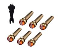 Guitar Bridge Pins and String Pegs - 6-Pack Durable Metal Construction, Enhanced Tuning Stability for Acoustic Guitars - Perfect for Live Performances, Studio Sessions - Ideal for Musicians, Guitar