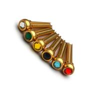 Guitar Bridge Pins Metal Texture Colorful Pegs For Optimal Sound Claritys Suitable For Various Musical Setting Bridge Pins