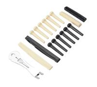 Guitar Bridge Pins Puller Pulling Extractor With 2 Pack Guitar Saddle Nut And 12 Pack Guitar Bridge Pins Easy To Use guitar Nut Replacement Parts