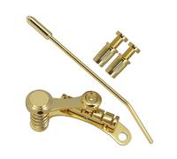 Guitar Bridge Pull Plate Replacement Parts Durable Electric Chrome Bridge Bar Tailpiece Tremolo Compatible with LP SG Guitars Accessories Gold Black Silver 103mm (Gold)