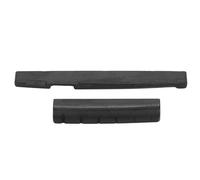 Guitar Bridge Saddle and Nut Set, Camel Bone Guitar Upper Nut Bottom Saddle Repair Replacement for 6 String Folk Guitars, Guitar Replacement (Black)