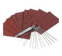 Guitar Bridge Saddle Nut File Set, 13 Different Size Needle Files with Circular Cross Section and 9 Pcs Sand Paper for Electric Acoustic Guitar Ukulele Bass Guitar Banjo