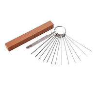Guitar Bridge Saddle Nut File Set, 13 Different Size Stainless Steel Files with Grinding Stone for Electric Acoustic Guitar Ukulele Bass Guitar Banjo Mandolin