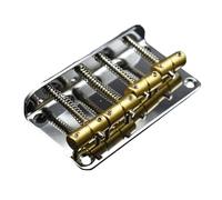 Guitar Bridge Set 4 String Bass Bridge Brass Saddle Space 20mm Fixed Top Loaded Chrome