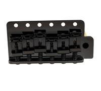 Guitar Bridge Set 56mm Vintage 6 Screw Electric Guitar Tremolo Bridge With Solid Brass Block(Bent BK)