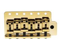 Guitar Bridge Set 56mm Vintage 6 Screw Electric Guitar Tremolo Bridge With Solid Brass Block(Bent GD)