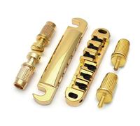 Guitar Bridge Set Ball Bearing Bridge Tailpiece For LP Electric Guitar With Large Screws(Gold)