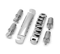 Guitar Bridge Set Ball Bearing Bridge Tailpiece For LP Electric Guitar With Large Screws(Silver)