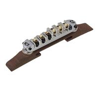 Guitar Bridge Set Jazz Guitar Ball Rosewood Bridge Adjustable(Silver)
