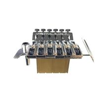 Guitar Bridge Set Locking Tremolo Bridge Without Locking Nut Chrome Black Gold(Silver)