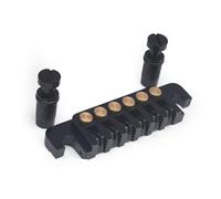 Guitar Bridge Set Lower Bridge Flip Up String Bridge For LP Electric Guitar Brass String Board(Black)