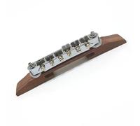 Guitar Bridge Silver 6 string Roller Bridge for LP SG Archtop Guitar with Rosewood Base