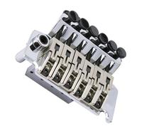 Guitar Bridge Six string Electric Guitar Double Locking Tremolo Bridge Chrome Silver WODL1
