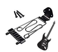Guitar Bridge Tailpiece - 6 String Electric Guitar Replacement Parts, Tailpiece Bridge Trapezoid, Metal Instrument Mounting Hardware, Precision String Alignment Component