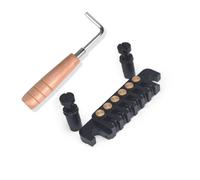 Guitar Bridge Tailpiece - Adjustable Wraparound Bridge Tailpiece for Epiphone Les Paul Junior LP Style Guitar LP Bridge Vintage Stop Electric guitar Accessories (Black)