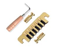 Guitar Bridge Tailpiece - Adjustable Wraparound Bridge Tailpiece for Epiphone Les Paul Junior LP Style Guitar LP Bridge Vintage Stop Electric guitar Accessories (Golden)