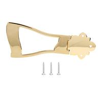 Guitar Bridge Tailpiece Chrome, Jazz Guitar Tailpiece, 2.3in Archtop Hollow Body Bridge with Tailpiece for Vintage and Modern Jazz Guitars, Chrome - Plated Metal