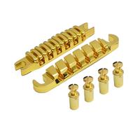 Guitar Bridge Tailpiece Electric Guitar Bridge String Space 52MM-10.4x5 Top Hanging String Individual Saddles Split Tailpiece