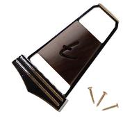 Guitar Bridge Tailpiece - Lightweight Metal & Rosewood Stop Bar for Jazz Archtop Guitars, Enhances Sound Resonance and Easy Installation Kit Included