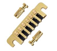 Guitar Bridge Tailpiece - Vintage TP 6 70's Bridges with Studs and Inserts Replacement Compatible with LP Les Paul 6 String Electric Guitar (Gold)