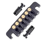 Guitar Bridge Tailpiece - Vintage TP 6 70's Bridges with Studs and Inserts Replacement Compatible with LP Les Paul 6 String Electric Guitar (Black)