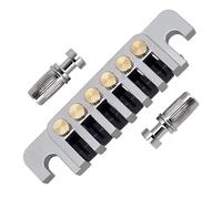 Guitar Bridge Tailpiece - Vintage TP 6 70's Bridges with Studs and Inserts Replacement Compatible with LP Les Paul 6 String Electric Guitar (Chrome)