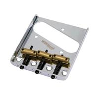Guitar Bridges And Saddles 3 Saddle Bridge For TL Electric Guitar Brass Saddles Chrome Silver