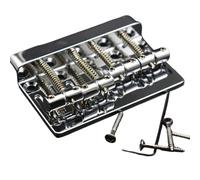 Guitar Bridges And Saddles 6Set Bridge Assembly Replacement Vintage 4 String Bass Electric Bass Guitar Tailpiece(Chrome)