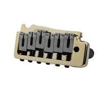 Guitar Bridges And Saddles Electric Guitar Tremolo Bridge 2 Point Steel Saddle Chrome Silver Golden(Gold)