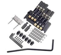 Guitar Bridges And Saddles Headless Electric Guitar Thickened Brass Base Vibrato Pull String Board Bridge Under Horse Tailpiece(Black)