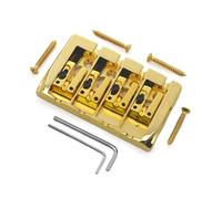 Guitar Bridges And Saddles Locking Code Rear Hanging 4 String Bass Dual Purpose String Bridge(Gold)