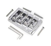 Guitar Bridges And Saddles Locking Code Rear Hanging 4 String Bass Dual Purpose String Bridge(Silver)