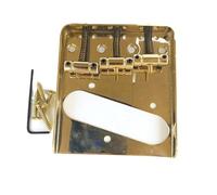 Guitar Bridges And Saddles Tailpiece 6 String Folded Edge 3 Yard Bridge Suitable For TL Electric Guitar(Gold)