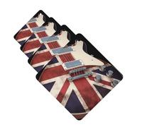 Guitar British Flag Car Air Fresheners Cards 4 Pcs Hanging Fragrance Scented Cards Long-Lasting Car Aromatherapy Tablets for Wardrobe Bathroom Car Interior Mirror Pendant Gifts