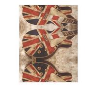 Guitar British Flag Crystal Sticker, 3D Stereoscopic Effect, Pattern Does Not Fall Off When Exposed to Water